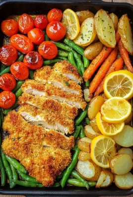 Panierte Parmesan Hähnchenschnitzel aus dem Ofen mit Gemüse und Kartoffelecken 26 Panierte Parmesan Hähnchenschnitzel aus dem Ofen mit Gemüse und Kartoffelecken