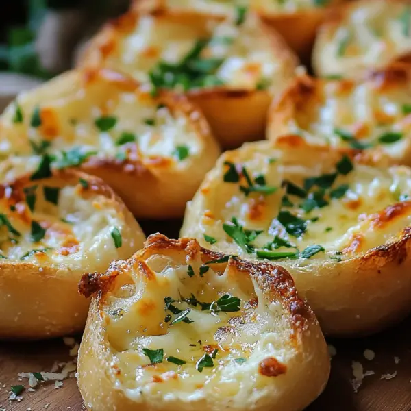 Käse Knoblauch Brot Häppchen