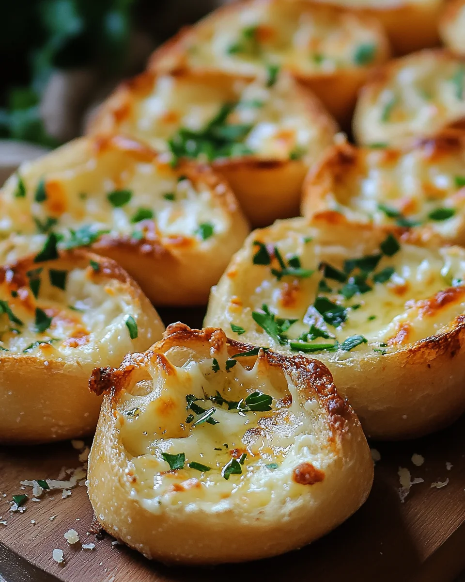 Käse Knoblauch Brot Häppchen