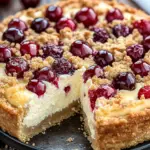 K&auml;sekuchen mit Kirschen