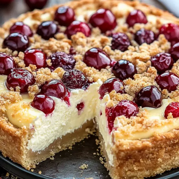 Käsekuchen mit Kirschen