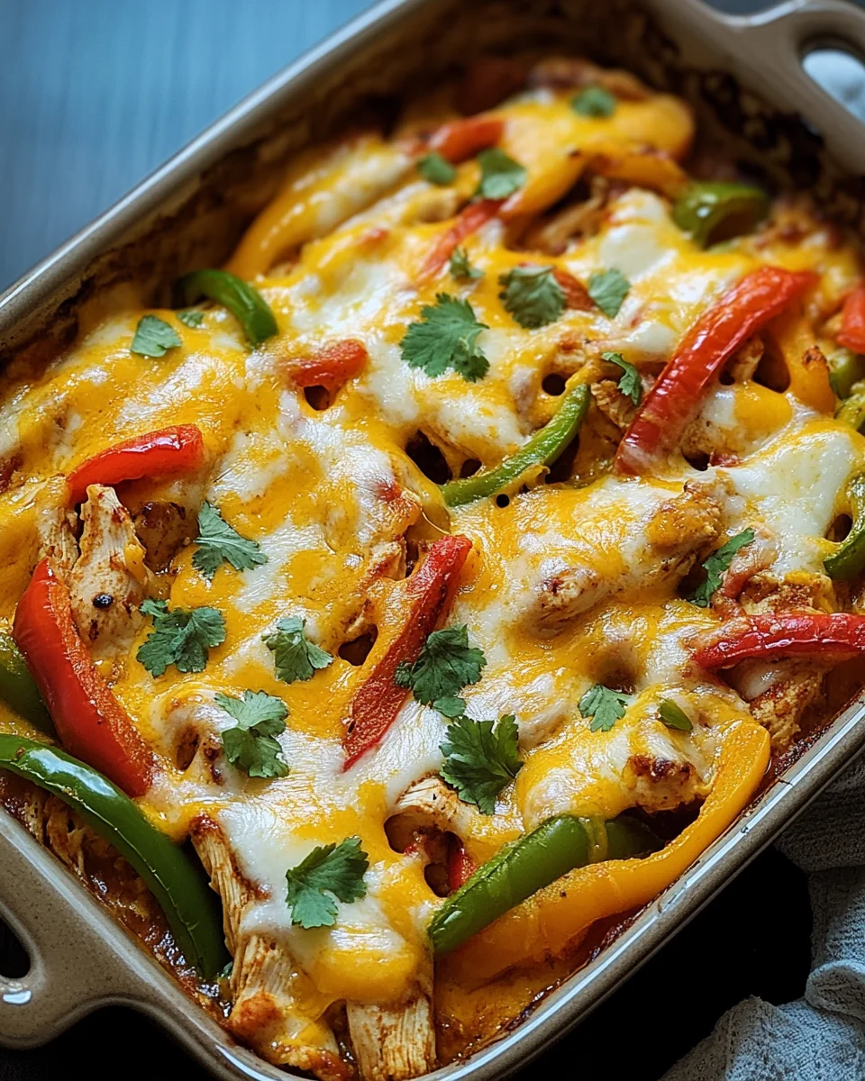 K&auml;siger Fajita H&auml;hnchen Auflauf
