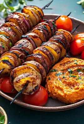 Kartoffel-Schawarma mit Tomaten-Hummus