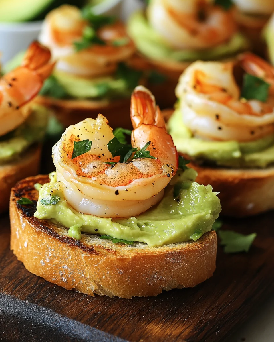 Knoblauch-Garnelen-Crostini mit Avocado 18 Knoblauch-Garnelen-Crostini