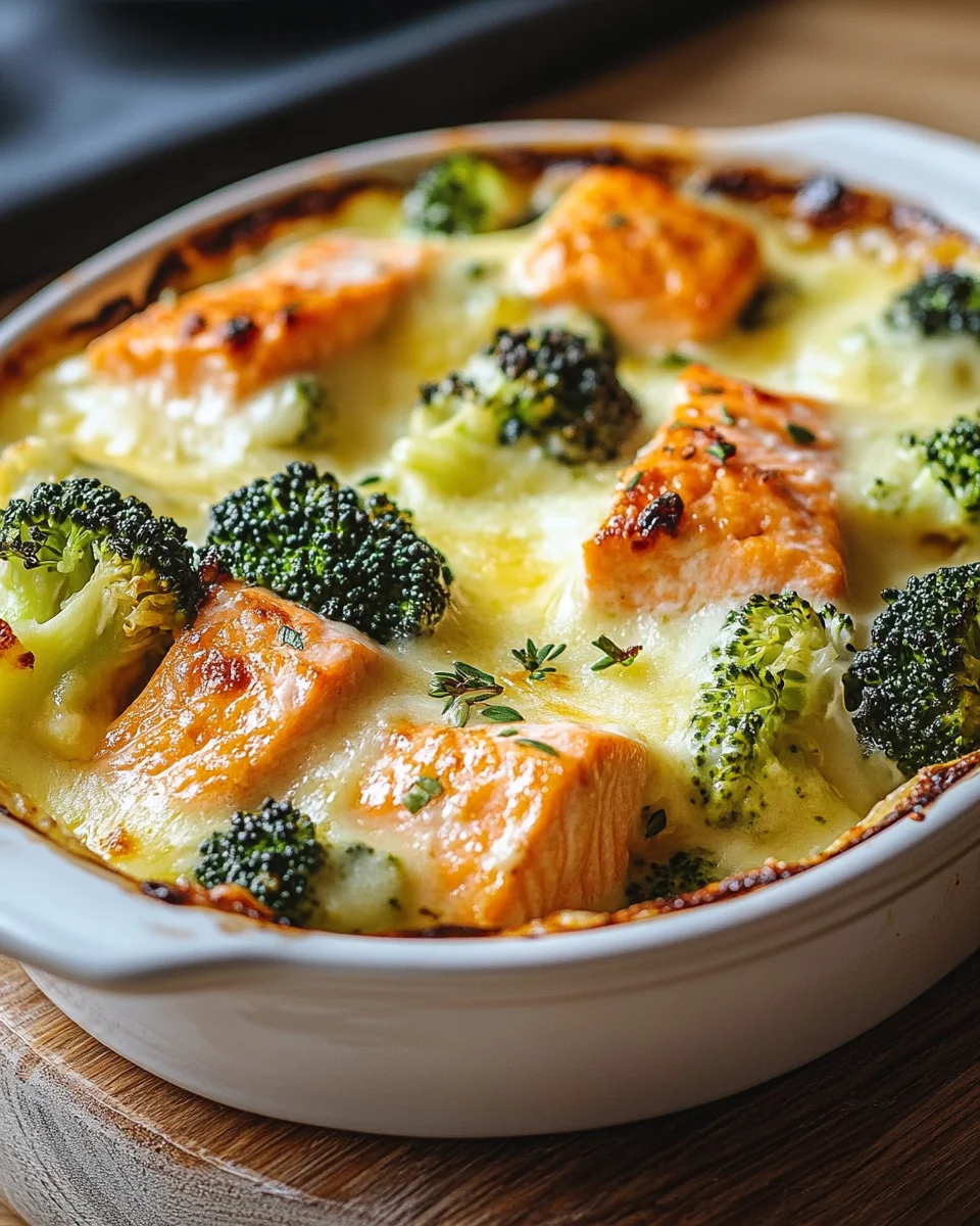 Lachs-Brokkoli-Gratin