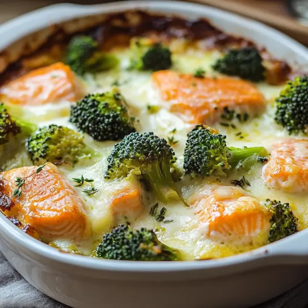 Lachs-Brokkoli-Gratin