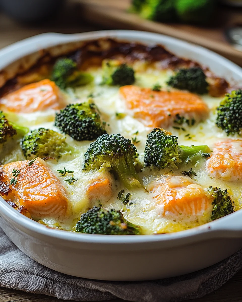 Lachs-Brokkoli-Gratin
