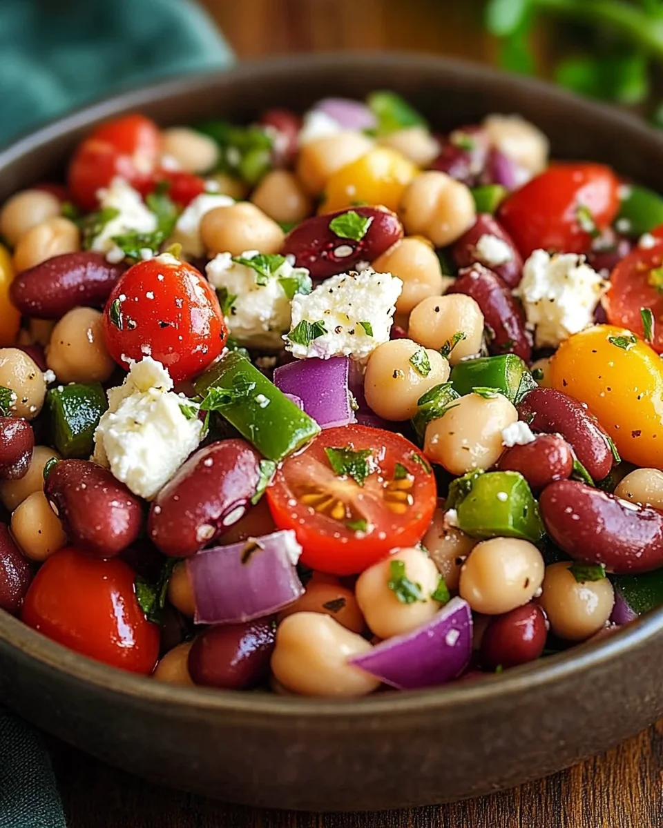 Mediterraner Bohnensalat