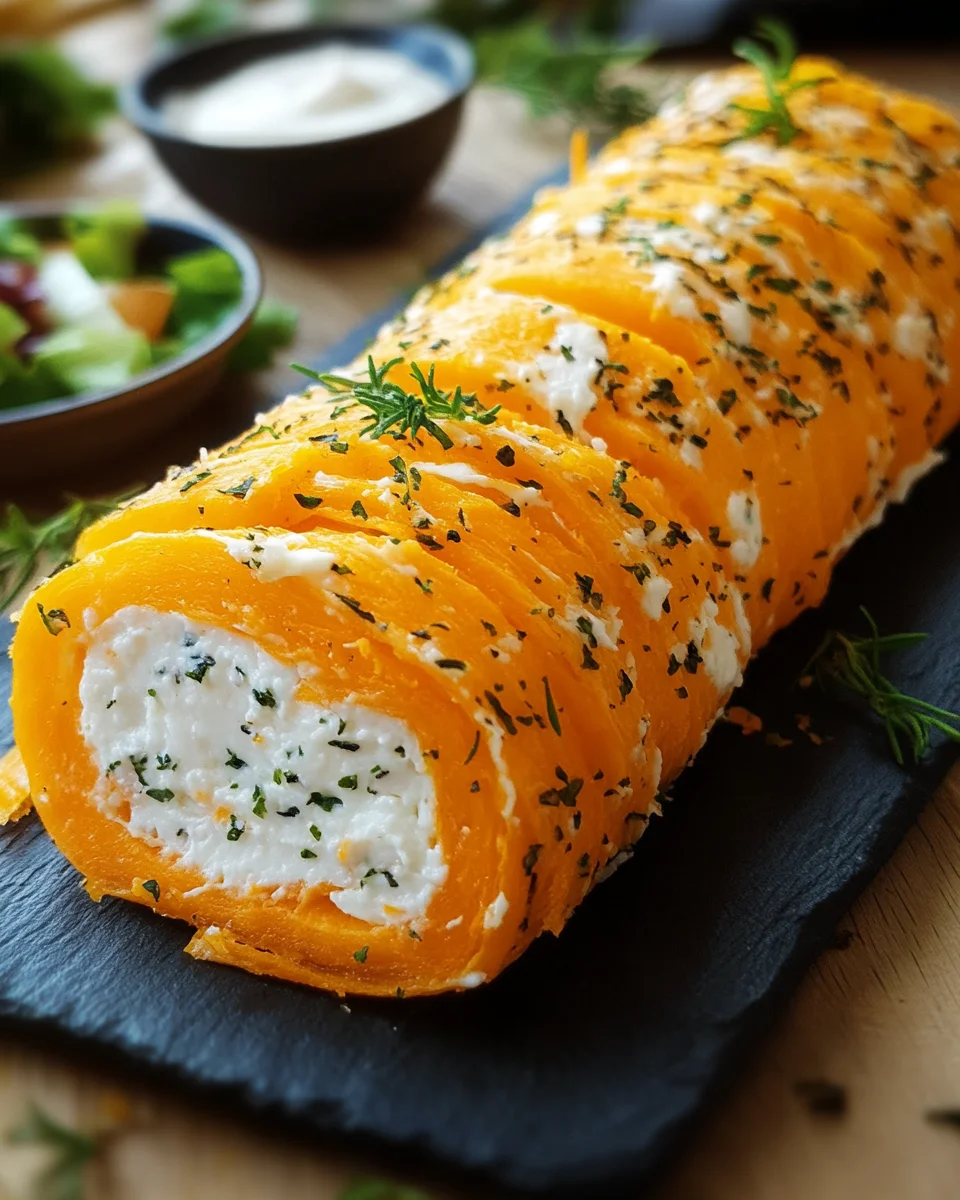Möhrenrolle mit Frischkäse