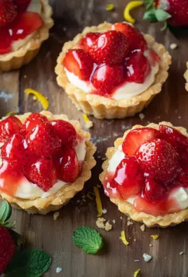 Mürbeteig Tartelettes mit Erdbeeren und Mascarponecreme 20 Mürbeteig Tartelettes mit Erdbeeren und Mascarponecreme