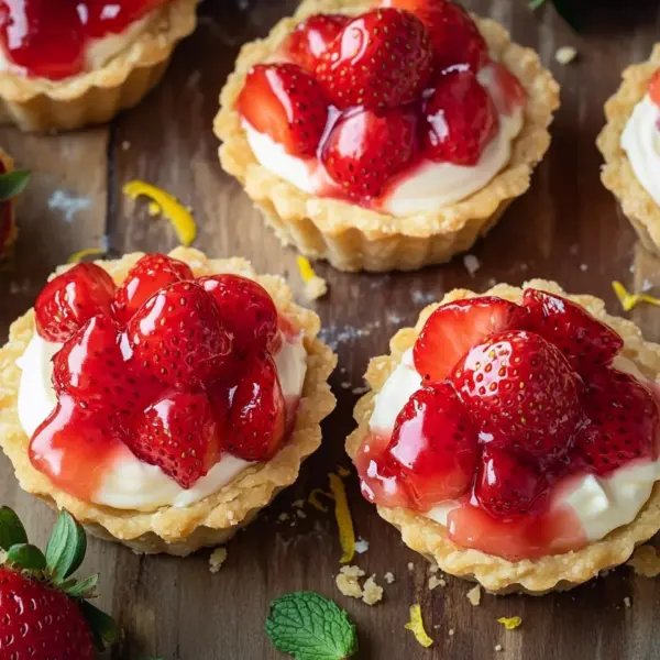 Mürbeteig Tartelettes mit Erdbeeren und Mascarponecreme