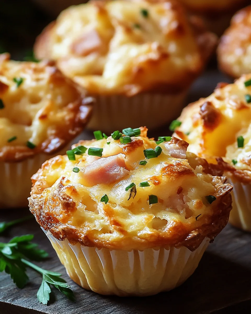 Muffins mit Putenschinken und Käse