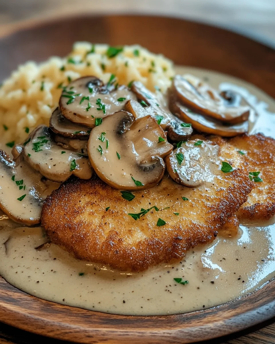 Naturschnitzel in Champignonrahmsauce 23 Naturschnitzel in Champignonrahmsauce