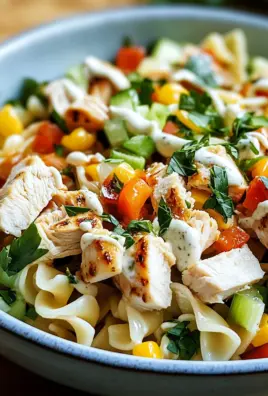 Nudel-Hähnchensalat mit Frühlingszwiebeln