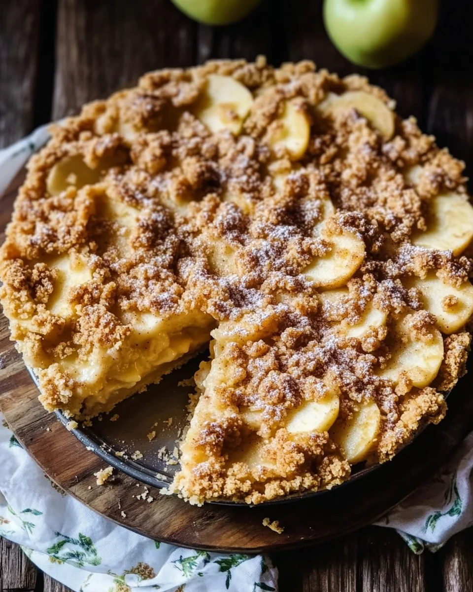 Omas blitzschneller Apfelkompott-Streuselkuchen
