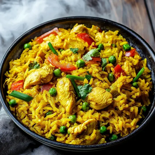 One Pot Curryreis mit Hähnchenbrust
