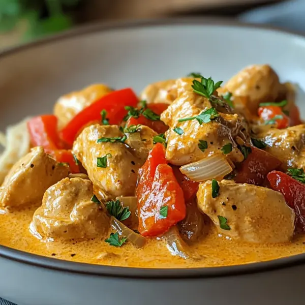 Paprika-Sahne-Hähnchen