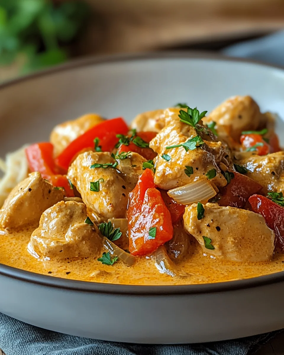 Paprika-Sahne-Hähnchen 22 Paprika-Sahne-Hähnchen