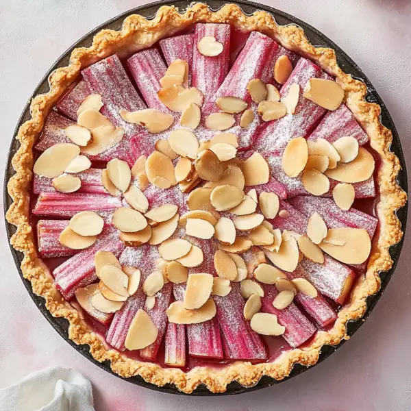 Rhabarber Tarte mit Mandelcreme - Rhabarber Frangipane Tarte