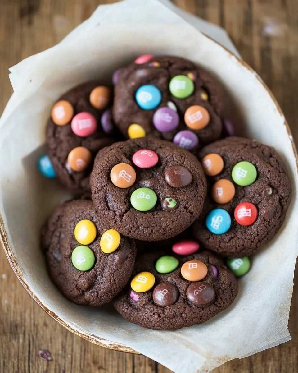 Schokoladen Cookies mit Smarties