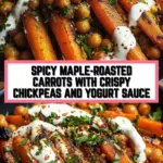 Spicy Maple-Roasted Carrots with Crispy Chickpeas and Yogurt Sauce 18 Pinterest Hidden Image