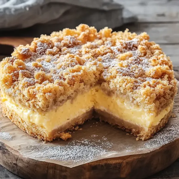 Streuselkuchen mit Pudding