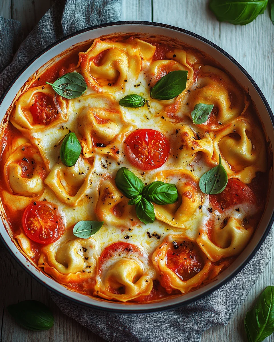 Tortelliniauflauf mit Tomate und Mozzarella