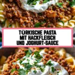 Türkische Pasta mit Hackfleisch und Joghurt-Sauce 22 Pinterest Hidden Image