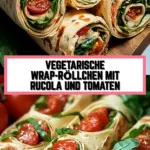 Vegetarische Wrap-Röllchen mit Rucola und Tomaten 17 Pinterest Hidden Image