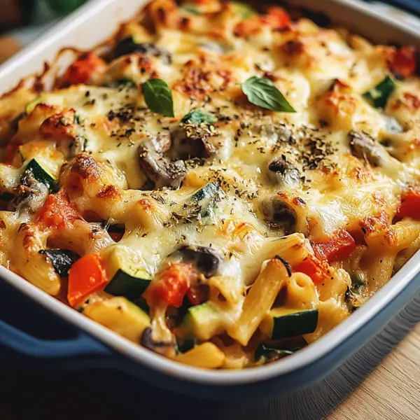 Vegetarischer Nudelauflauf