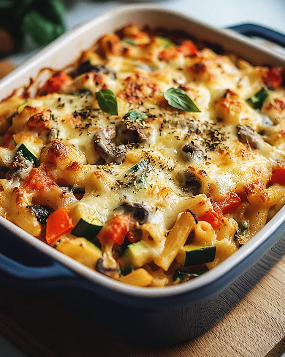 Vegetarischer Nudelauflauf