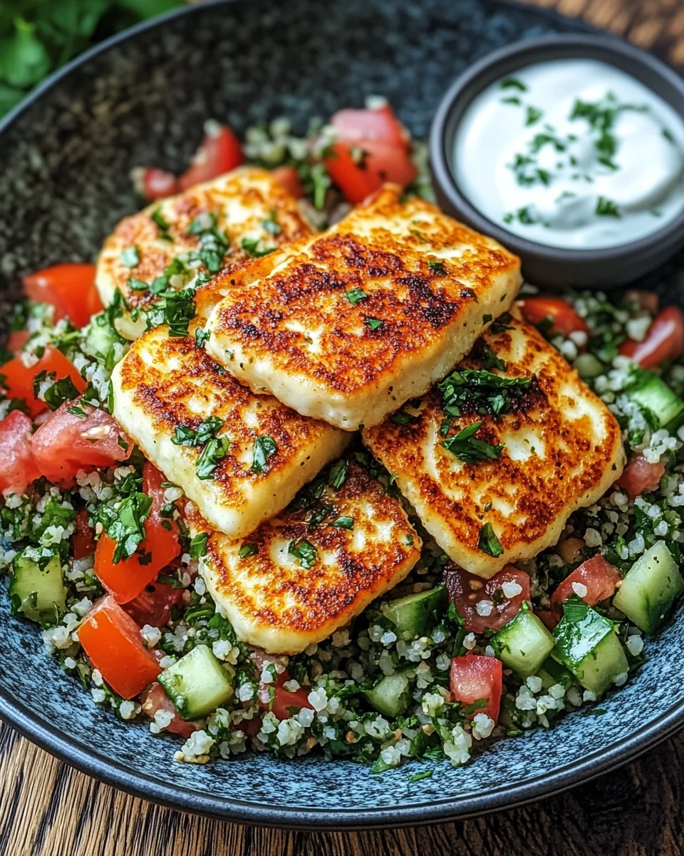 Würziger Halloumi mit Tabbouleh und Minzjoghurt 19 Würziger