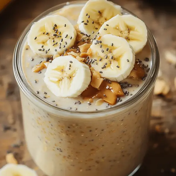 Bananen-Erdnussbutter Overnight Oats