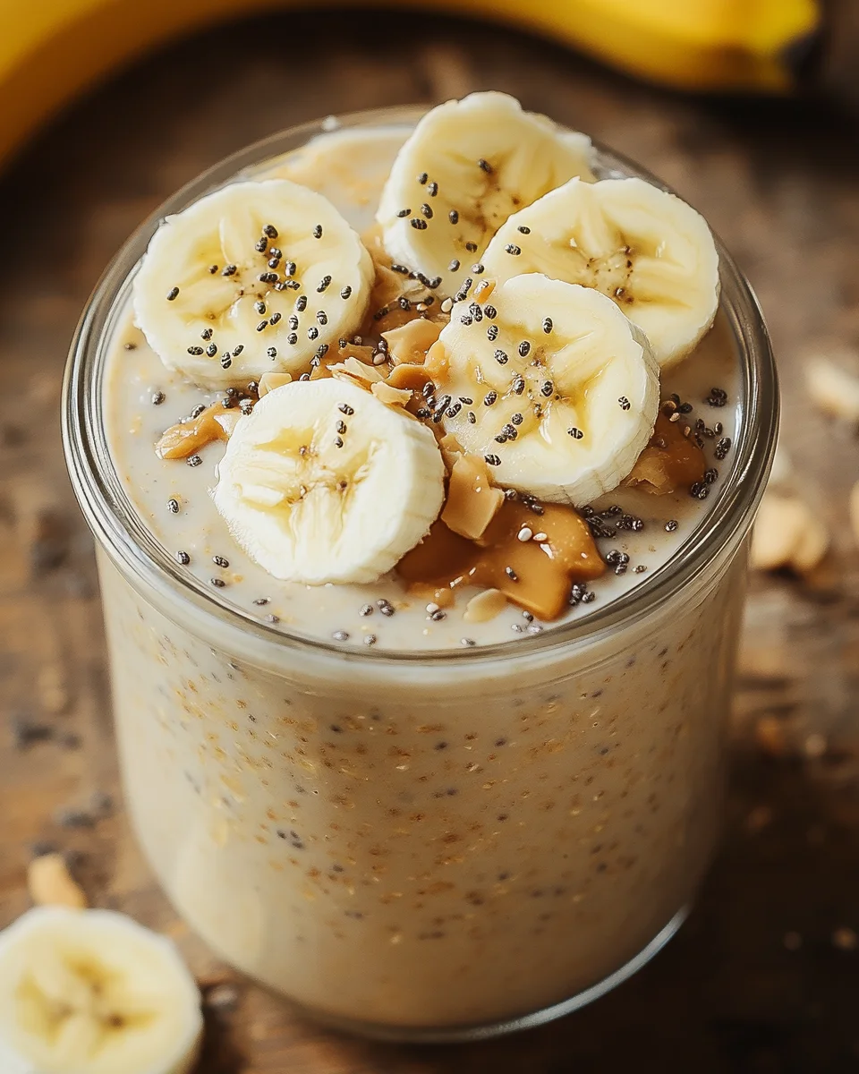 Bananen-Erdnussbutter Overnight Oats