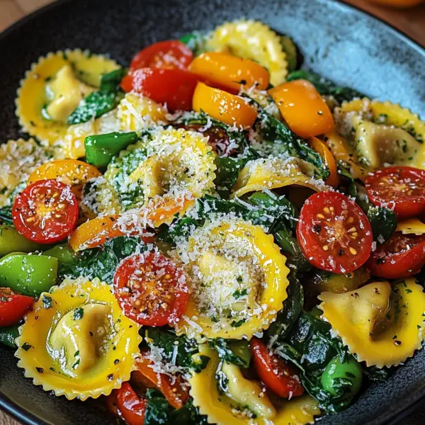 Bunte Ravioli-Gemüse-Pfanne