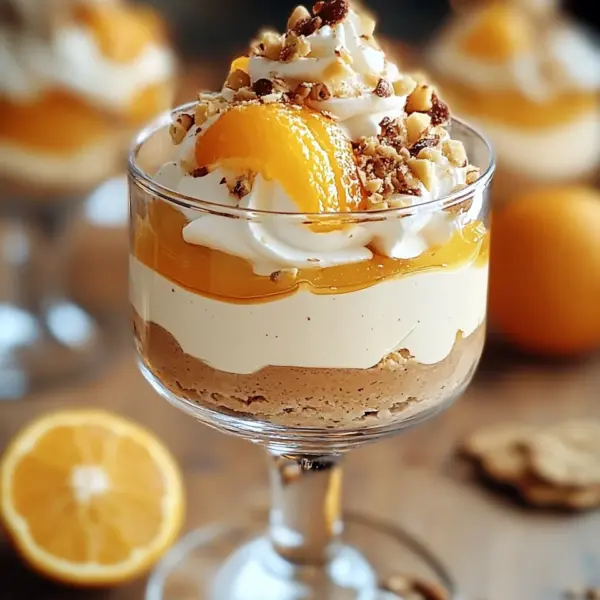 Eierlikör-Mousse mit Spekulatius-Creme und Mandarinen