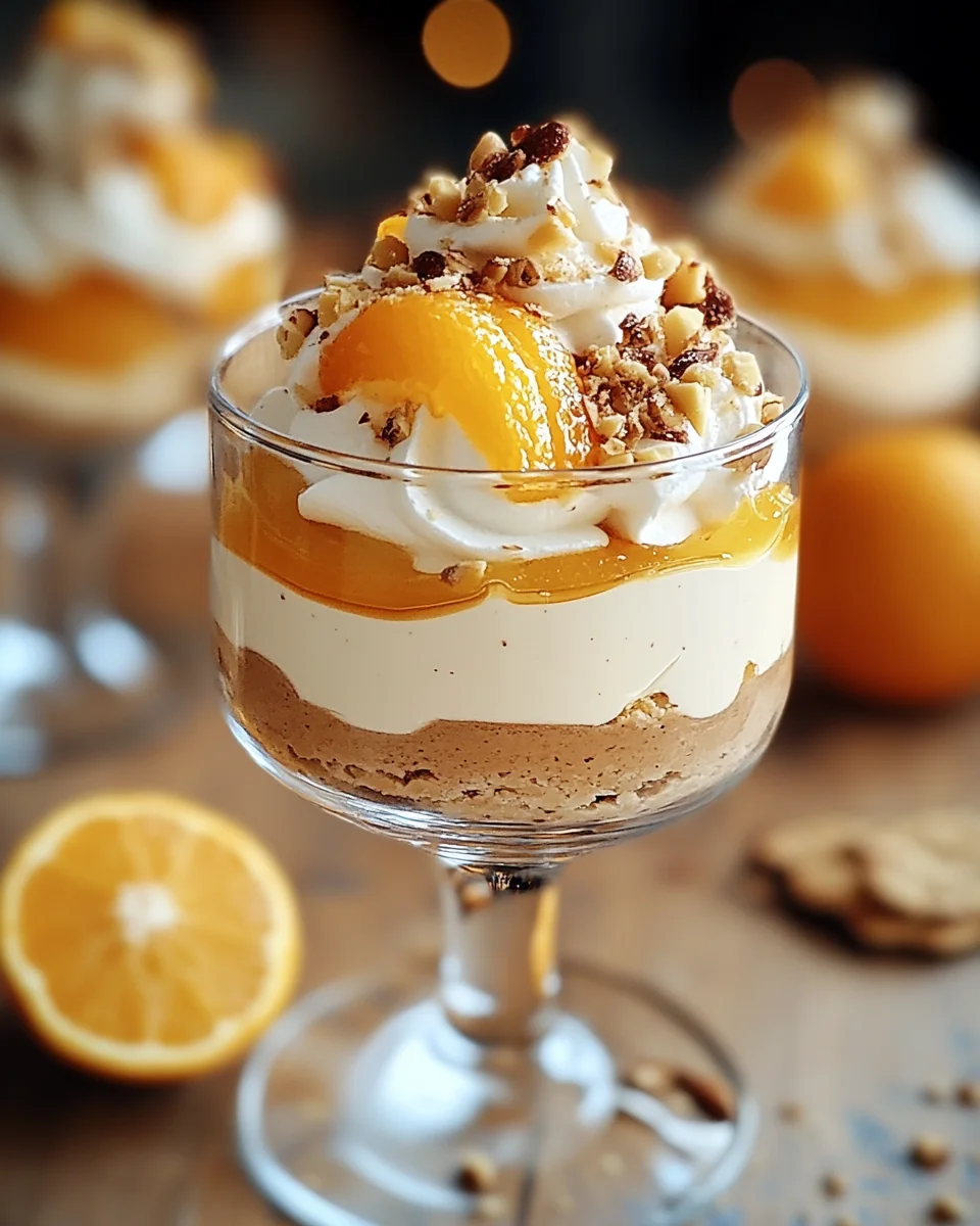 Eierlikör-Mousse mit Spekulatius-Creme und Mandarinen