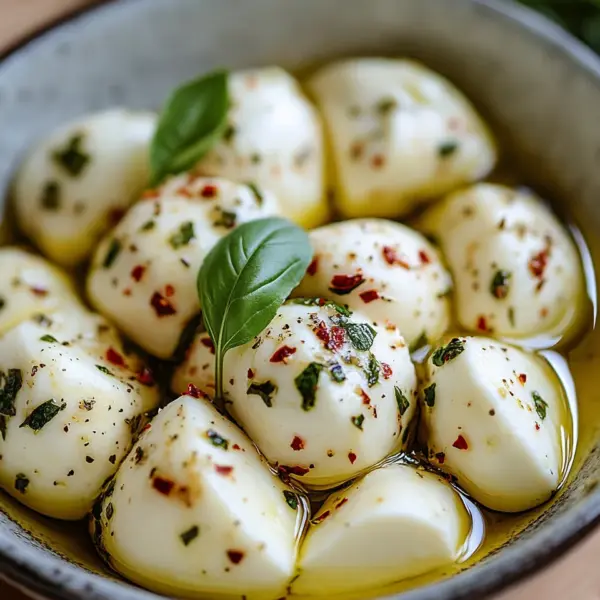 Eingelegter Mozzarella