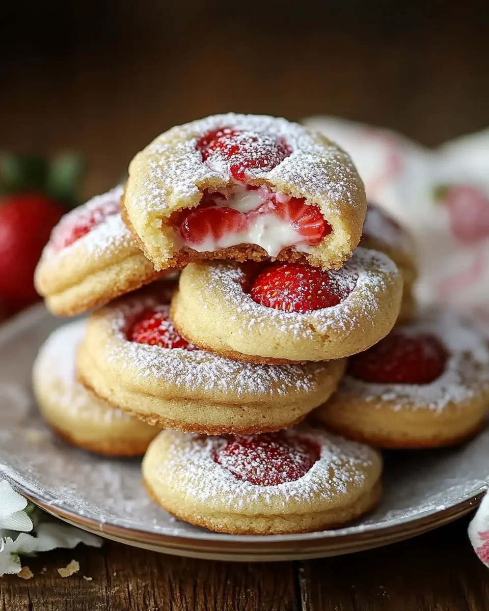 Erdbeer-Käsekuchen-Kekse