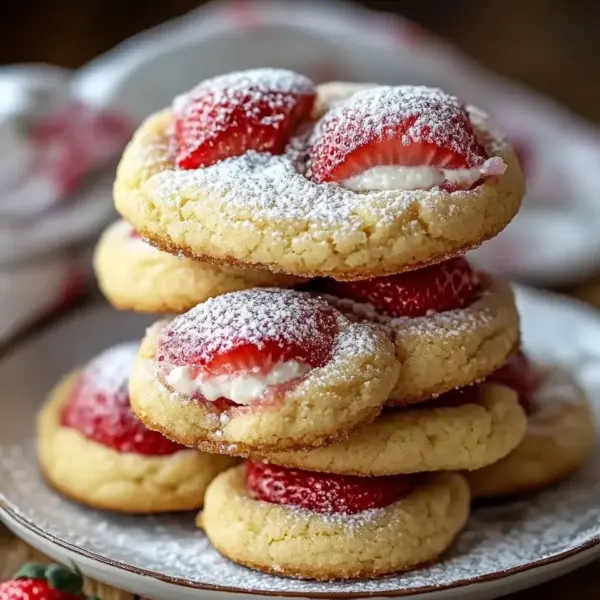 Erdbeer-Käsekuchen-Kekse