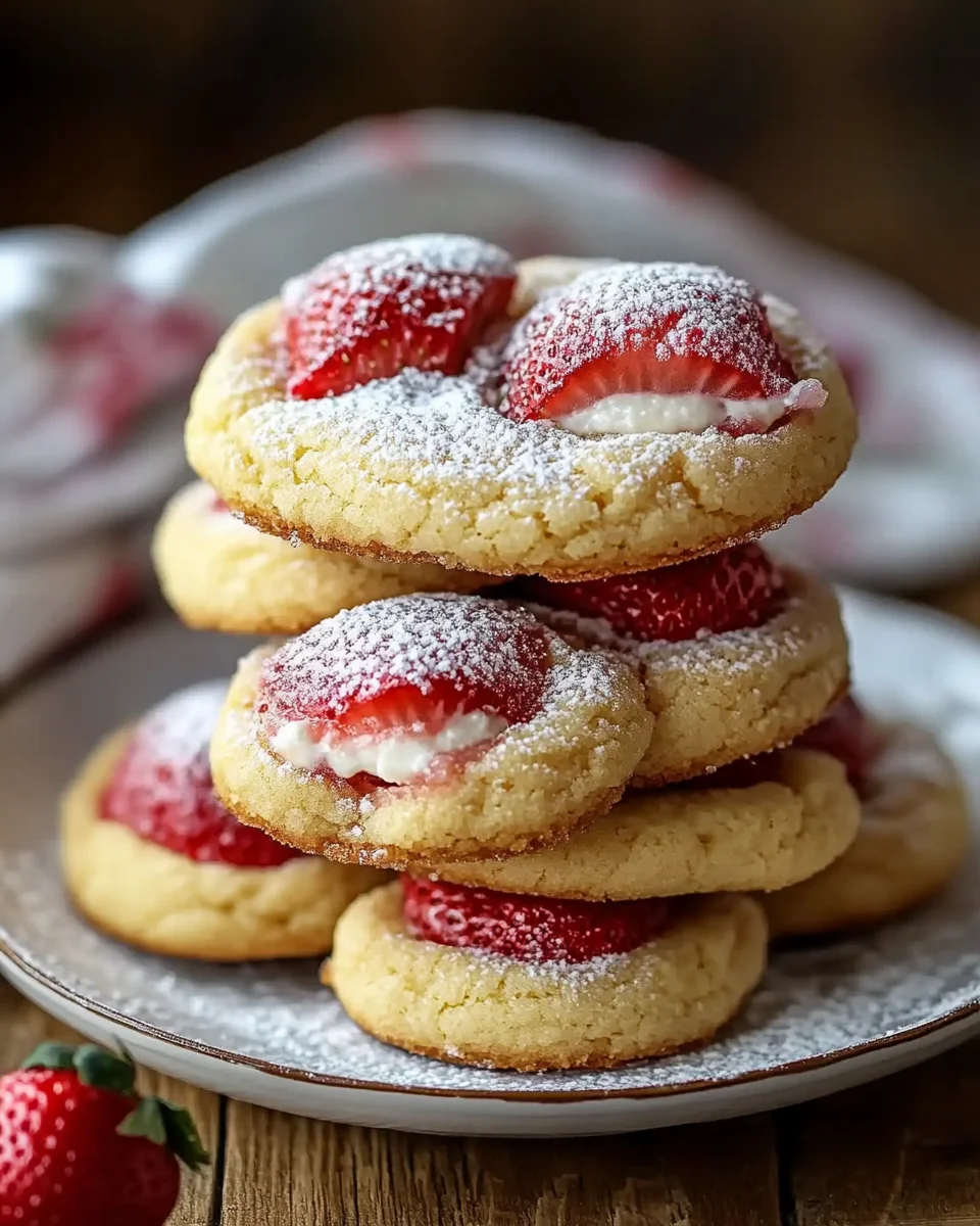 Erdbeer-Käsekuchen-Kekse