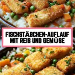 Fischstäbchen-Auflauf mit Reis und Gemüse 20 Pinterest Hidden Image