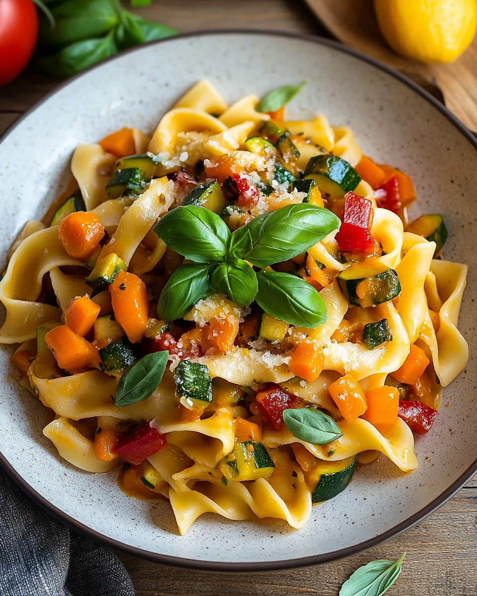Gesunde Nudeln mit Gemüse-Soße Rezept