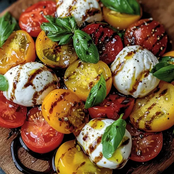 Italienischer Burrata-Caprese-Salat aus Heirloom-Tomaten