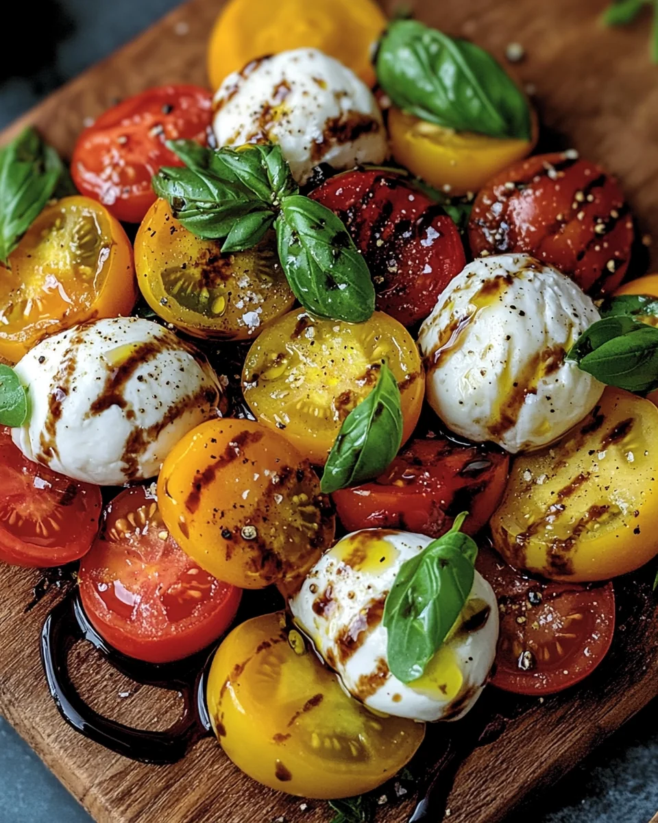 Italienischer Burrata-Caprese-Salat aus Heirloom-Tomaten