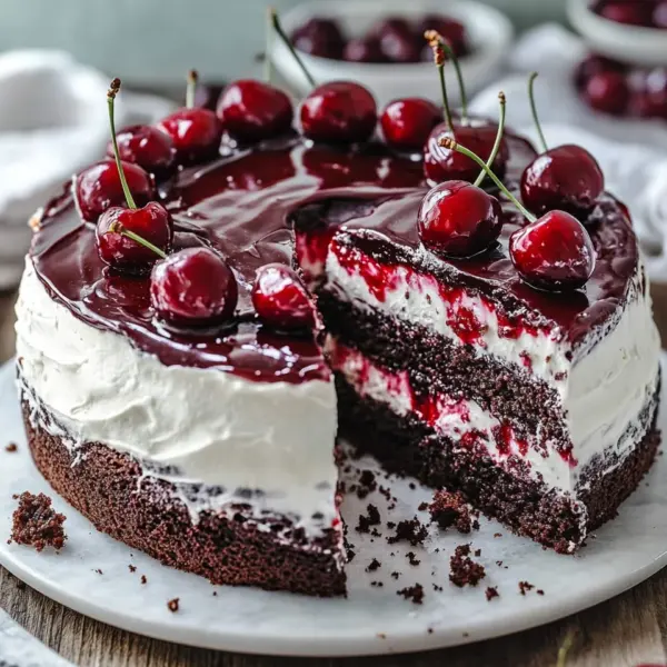 Kirschtorte mit Stracciatellacreme