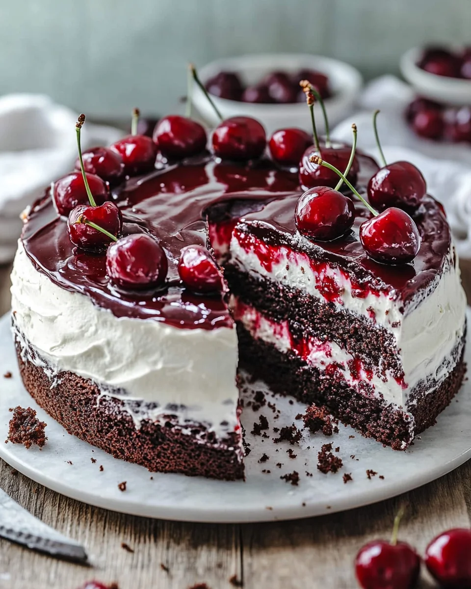 Kirschtorte mit Stracciatellacreme