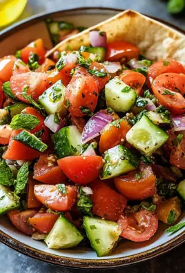 Libanesischer Tomaten Pita Salat