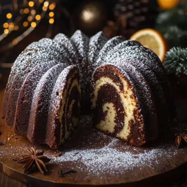 Marmor-Lebkuchen-Gugelhupf