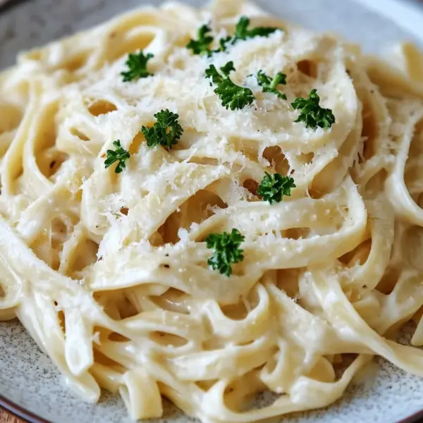 Pasta in Käse Sahne Soße
